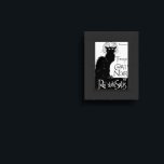 La tournée du Chat Noir Framed Art<br><div class="desc">A black and white pop art style print of the iconic 1896 art poster by Swiss-born French Art Nouveau painter Theophile Steinlen. "Chat Noir" is French for "black cat".</div>