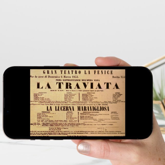 La Traviata World Premiere Poster (1853) Card (Front Digital)
