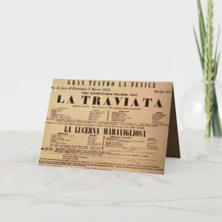 La Traviata World Premiere Poster (1853) Card