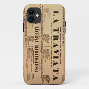 La Traviata World Premiere Poster (1853) iPhone 11 Case