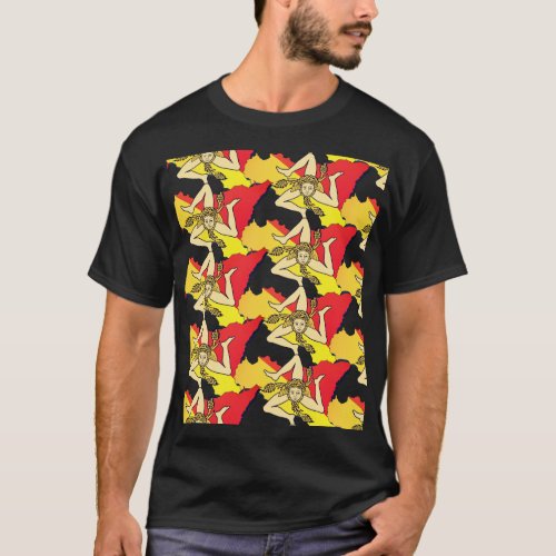 La Trinacria__3 legged symbol of Sicily Adult  T_Shirt