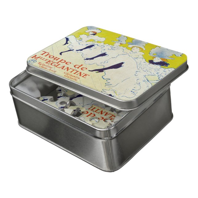 La Troupe de Mlle Eglantine by Toulouse Lautrec Jigsaw Puzzle (Lid Open)