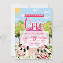 La Vaca Lola Birthday Invitation