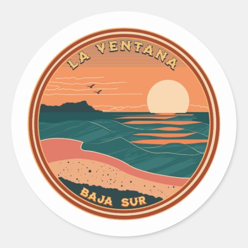 La Ventana Baja California Mexico Travel Classic Round Sticker