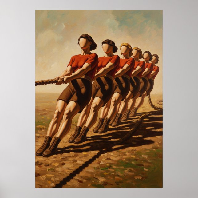 LA VICTOIRE À L'ARRACHÉ (The Tug of War Victory) Poster (Front)