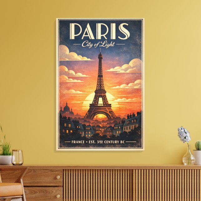 La vie à Paris Canvas Print (Insitu(LivingRoom))