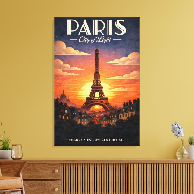 La vie à Paris Canvas Print (Insitu(LivingRoom))