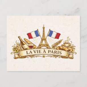 La vie à Paris Postcard