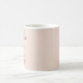 La Vie en Rose French Quote Rose Gold Pink Coffee Mug (Center)