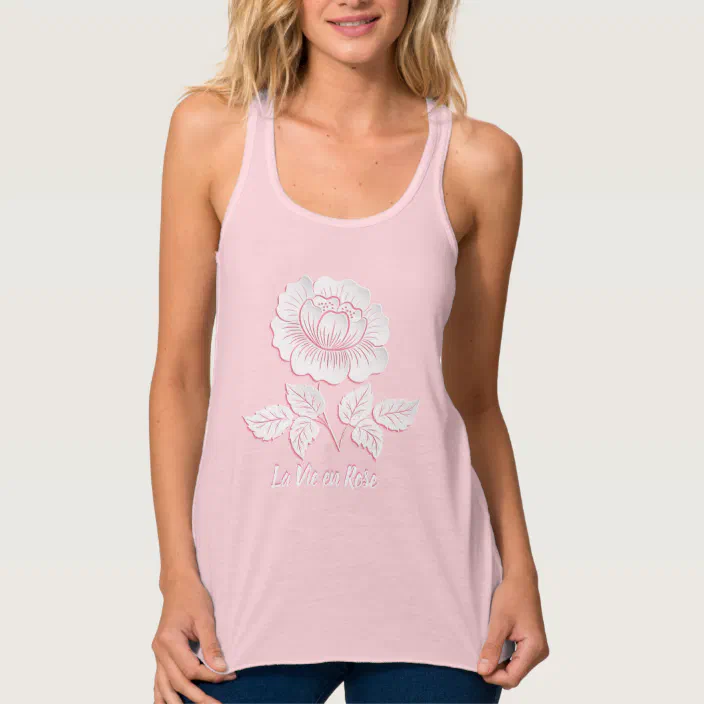 La Vie En Rose Life In Pink Tank Top Zazzle Com