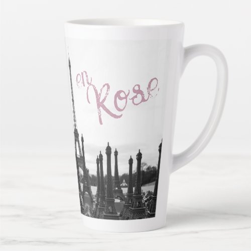 La Vie en Rose Paris Eiffel Tower latte mug
