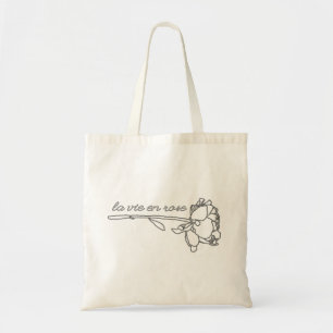 la vie en rose tote bag