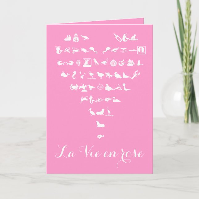 La Vie en Rose Valentine's day Greeting Card (Front)