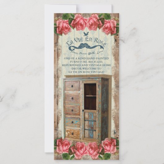 La Vie En Rose Vintage ~ Rack-/Postcard (Front)