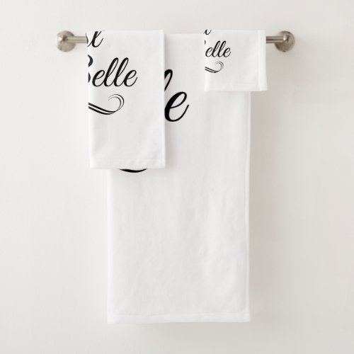 La vie est belle bath towel set