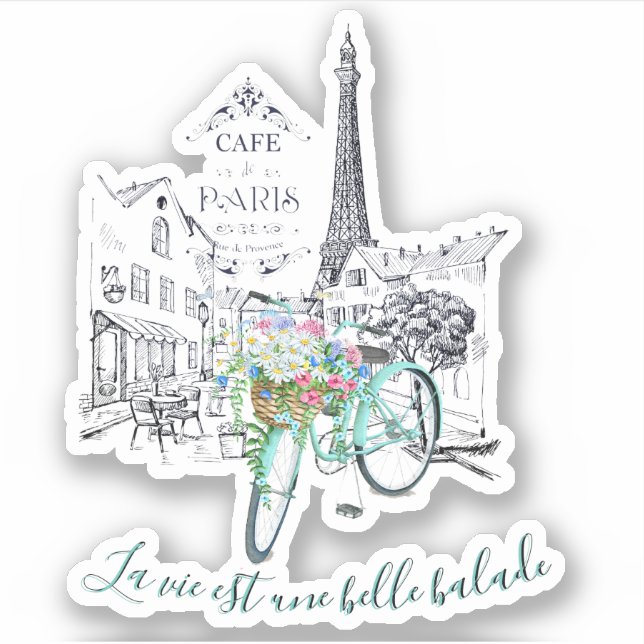 La vie est une belle balade sticker (Front)