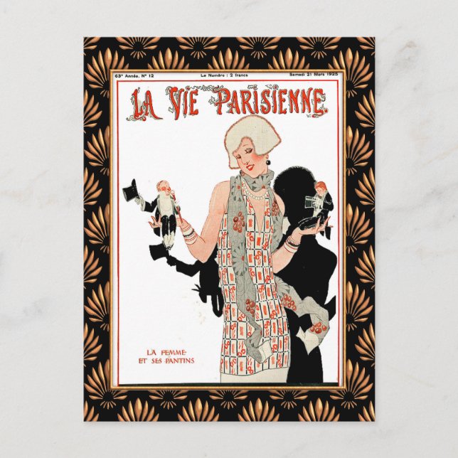 La Vie Parisienne 1920s magazine cover Postcard (Front)