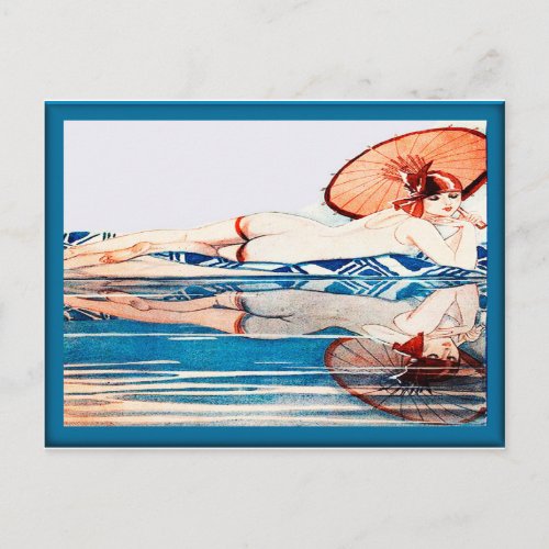 La Vie Parisienne _ Bathers Reflection Postcard