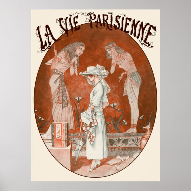 La Vie Parisienne - Devant les sarcophages du Louv Poster (Front)