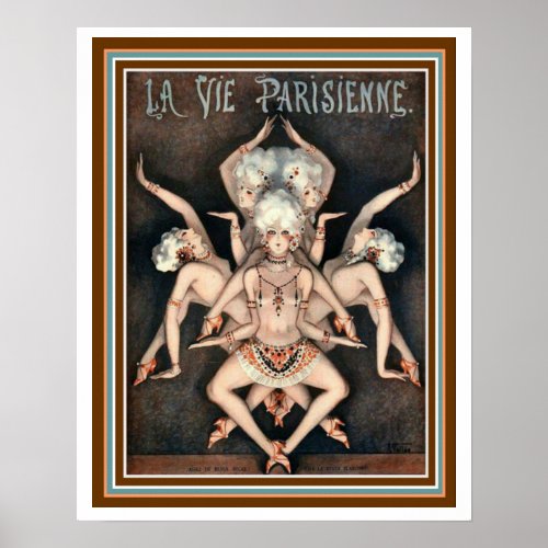 La Vie Parisienne Egyptian Dancers Poster 16 x 20