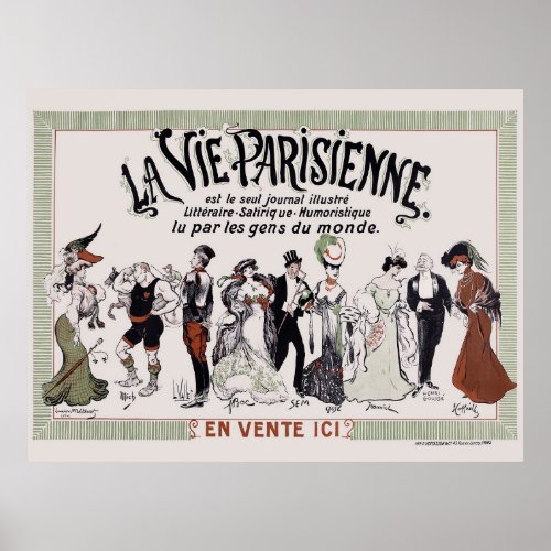 La Vie Parisienne France Vintage Poster 1905