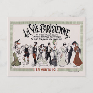 La Vie Parisienne France Vintage Poster 1905 Postcard