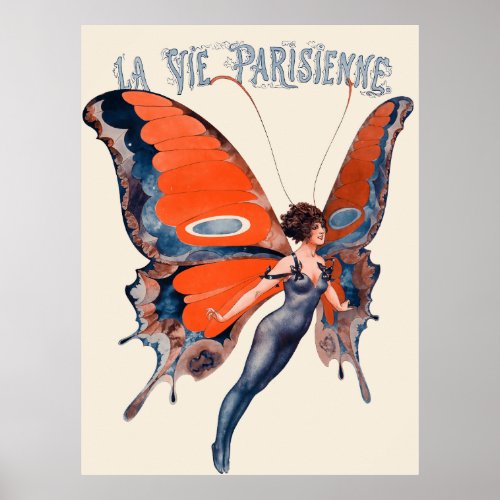 La Vie Parisienne _ La messagre de lt Poster