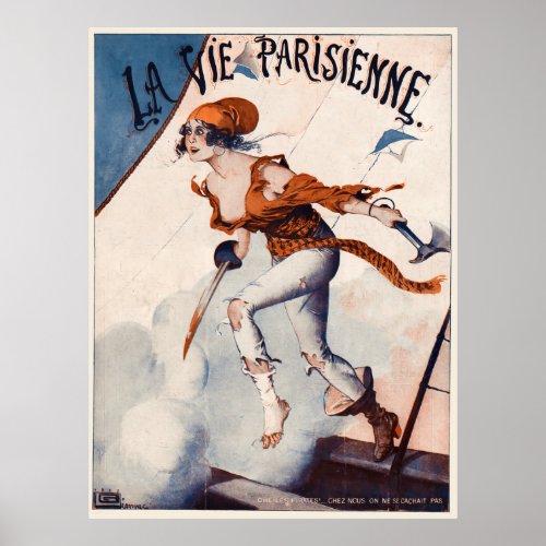 La Vie Parisienne _ Ohe Les Pirates 1917 Poster