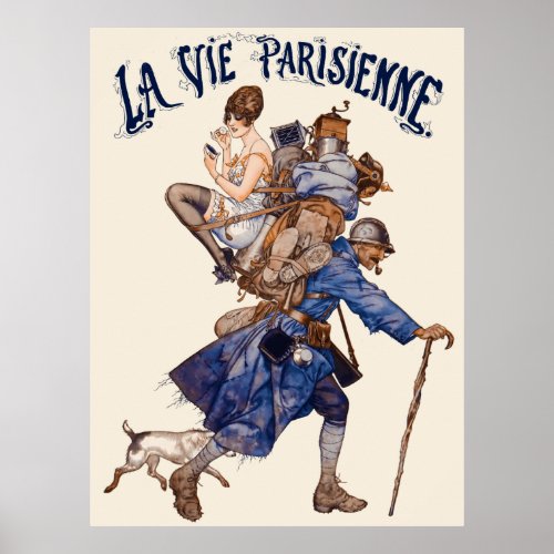 La Vie Parisienne _ Un dbrouillard oule sac   Poster