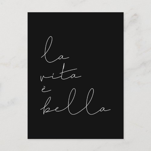 La vita  bella postcard