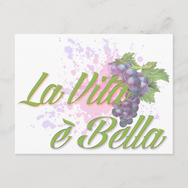 La Vita e' Bella Postcard (Front)