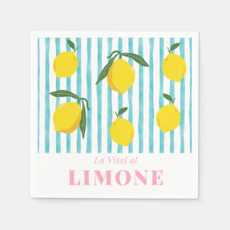 La Vital al Limone – Bright Lemon Pattern Napkins