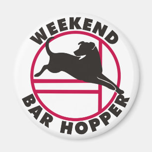 Lab Agility Weekend Bar Hopper Magnet
