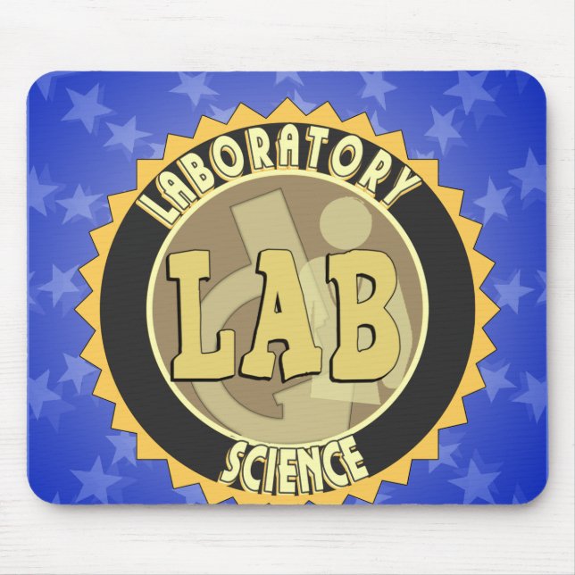 LAB BADGE LABORATORY SCIENCE MOUSE PAD (Front)