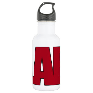 LAB - BIG RED BOLD MEDICAL LABORATORY LOGO WATER BOTTLE