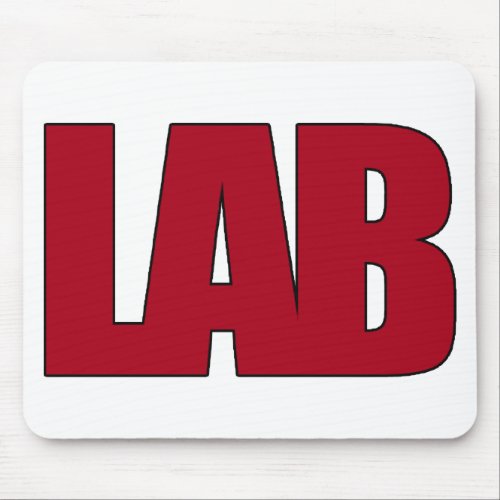 LAB BIG RED LETTERS LABORATORY MOUSE PAD