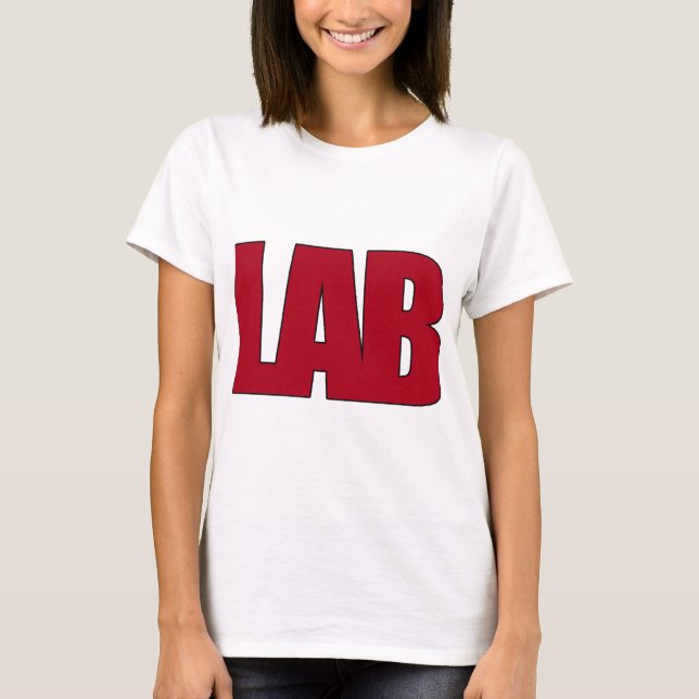 LAB BIG RED LETTERS LABORATORY T-Shirt (Front)