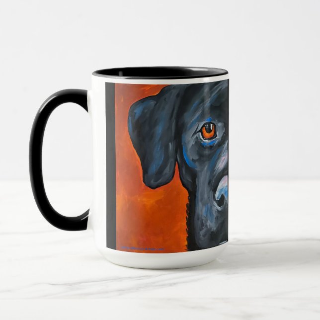 Lab Black | Two-Tone Mug, 15 oz Mug (Left)