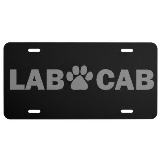 Lab Cab License Plate