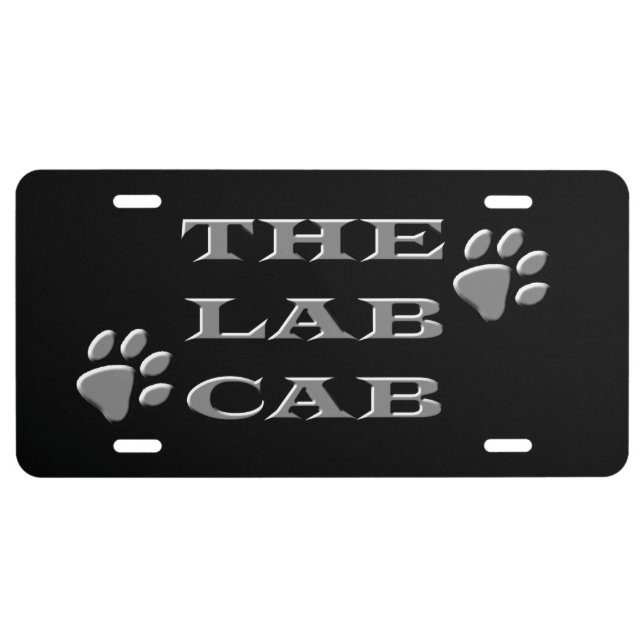 Lab Cab License Plate (Front)