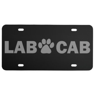 Lab Cab License Plate