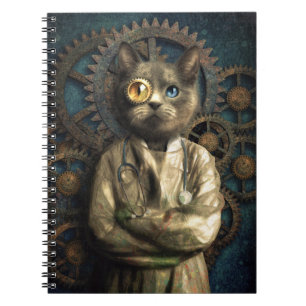 Lab Cat Steampunk Notebook