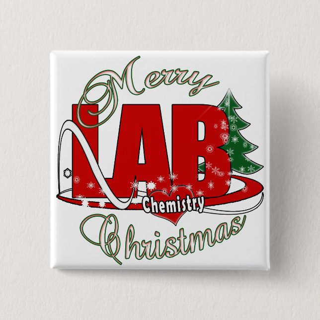 LAB CHEMISTRY CHRISTMAS BUTTON (Front)