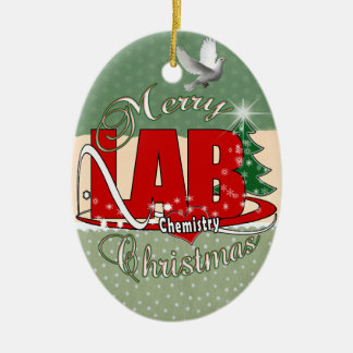 LAB CHEMISTRY CHRISTMAS CERAMIC ORNAMENT