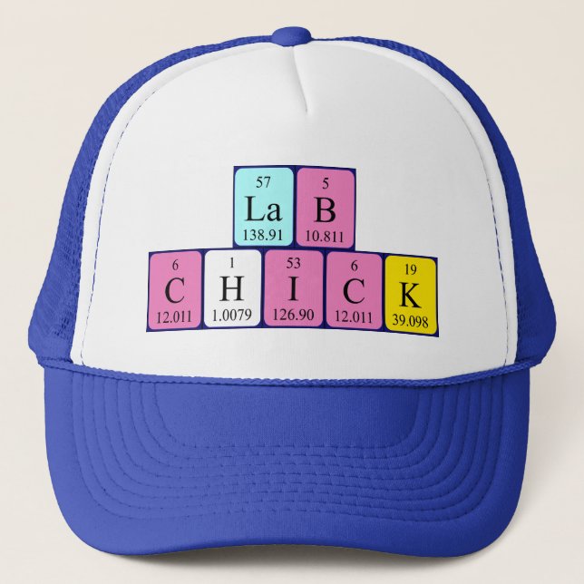 Lab Chick periodic table name hat (Front)