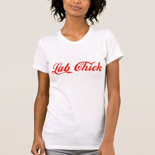 Lab Chick Script front and back T_shirt