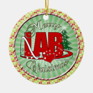 LAB CHRISTMAS LABORATORY CERAMIC ORNAMENT