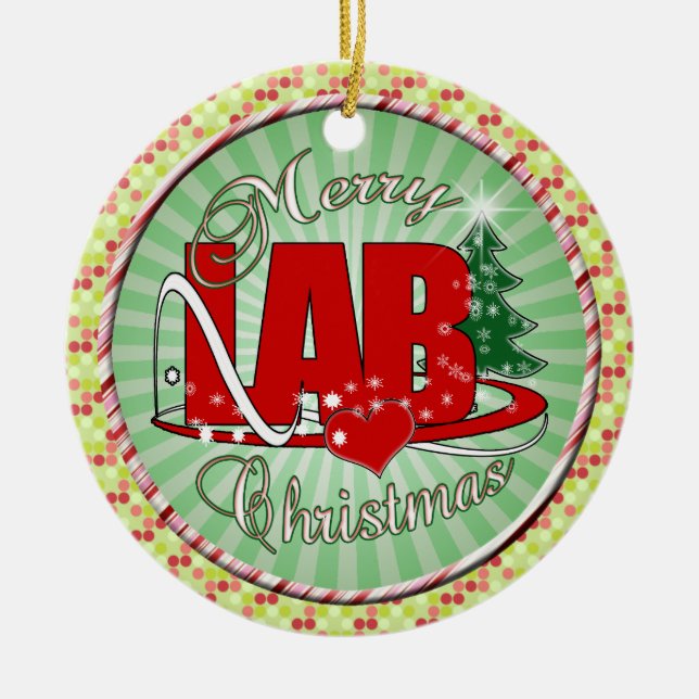 LAB CHRISTMAS LABORATORY CERAMIC ORNAMENT (Front)