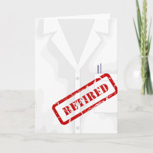 Lab Coat Jacket Retired Custom Greeting Card