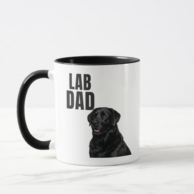 Lab Dad Black Labrador Coffee Mug (Left)